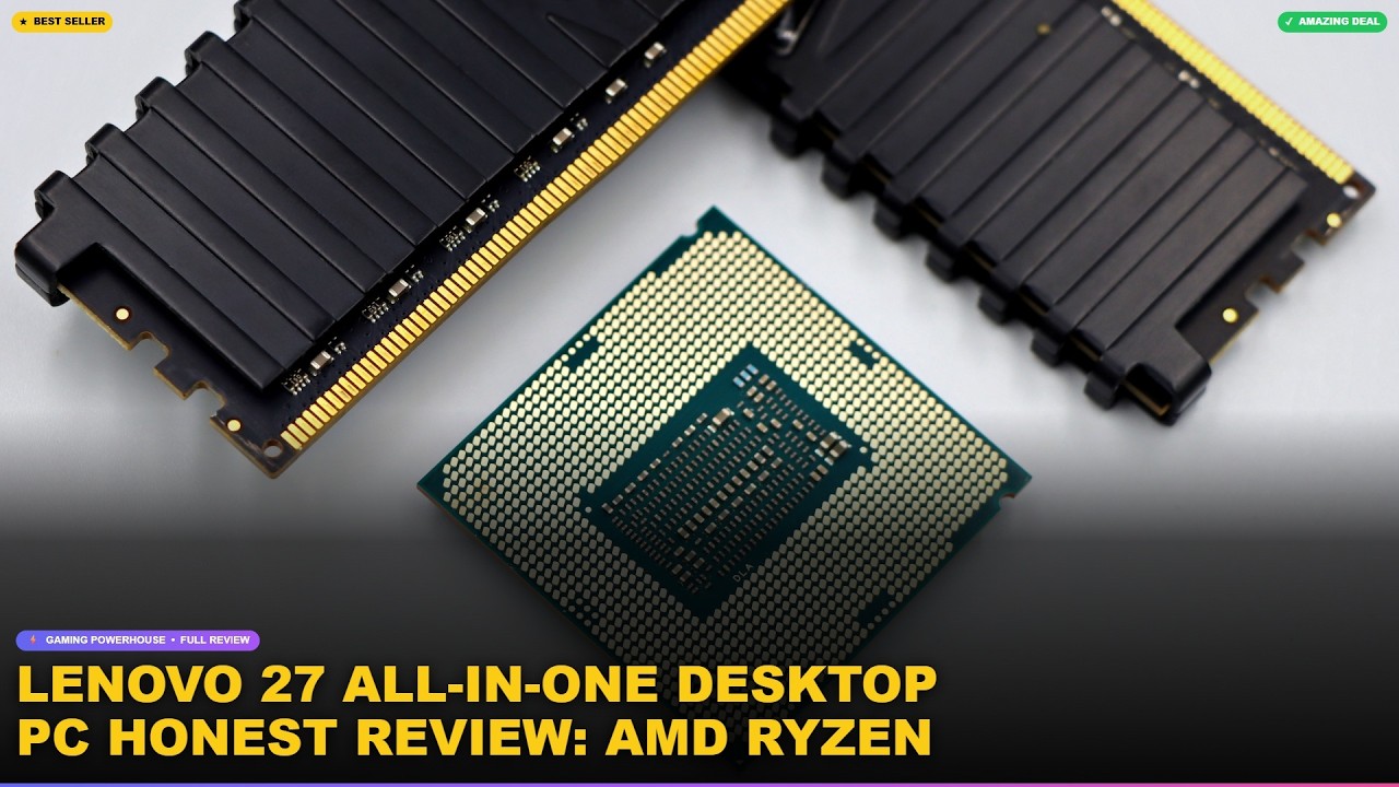 Lenovo 27 All-in-One Desktop PC Honest Review: AMD Ryzen 7 Power in a Sleek Package review video