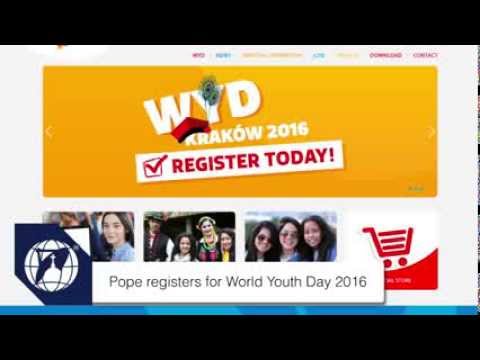 Pope Francis registers for World Youth Day 2016