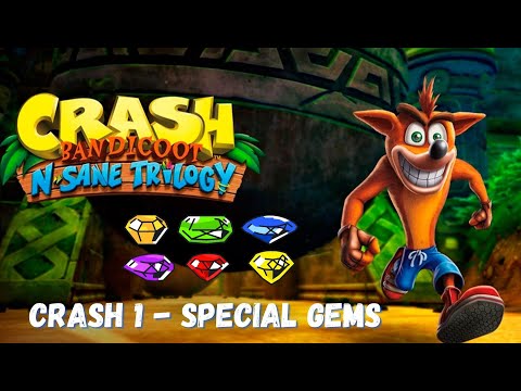 Crash Bandicoot 1 - All Special GEMS - All Colored GEMS