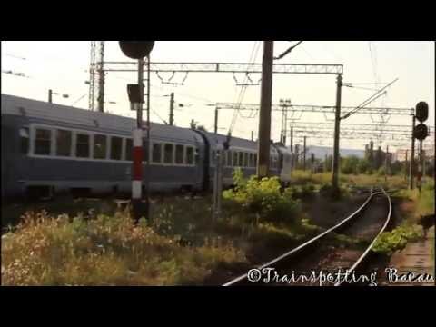 R 5481 pleaca din Gara Bacau cu un demaraj puternic