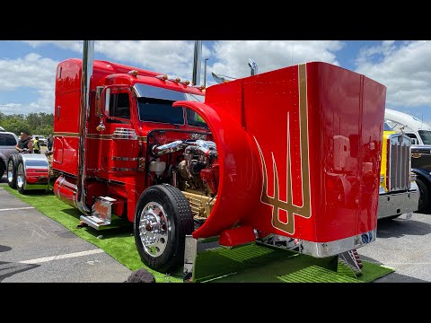 Peterbilt 379 with a 305 wheelbase at the 75 chrome shop truck show
