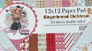 Gingerbread Christmas Paper Collection from @ScrapDiva29 #scrapdivadesigns