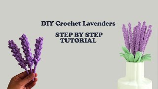 Crochet Mini Lavenders | How to Crochet Lavenders | DIY Crochet Lavenders | Beginners friendly 
