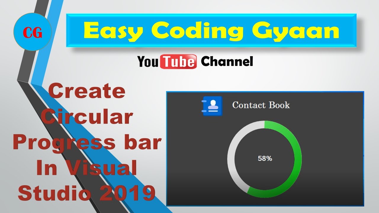 How To Create Circular Progress Bar In Visual Studio 2019.