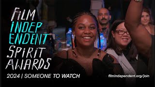 MONICA SORELLE wins the SOMEONE TO WATCH AWARD at the 2024 Film Independent Spirit Awards