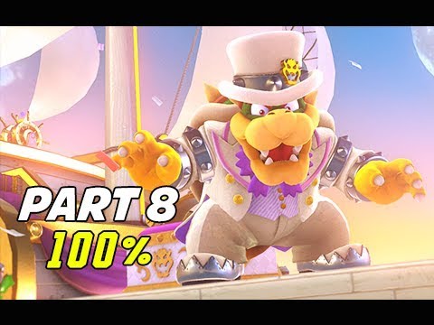 SUPER MARIO ODYSSEY Walkthrough Part 8 - 100% Dapper Bowser Boss (Let's Play Commentary)