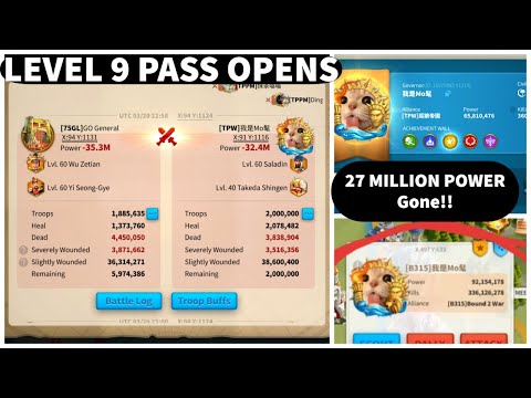 Rise of Kingdoms - Insane level 9 pass battles!! Part 1