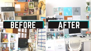 AMAZING, ON THE BUDGET SMALL HOME OFFICE MAKEOVER  DIY |  HOME OFFICE TRANSFORMATION FOR  - $100 ❤️🌿