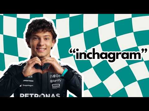 Kimi Antonelli being a GEN Z icon for 4 minutes straight