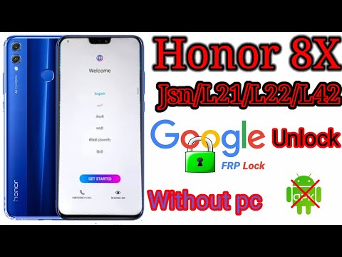 Honor 8X Frp Bypass || JSN L22/-L21/-L42/Google Account Lock Remove Android/EMUI 10.0.0 Without Pc