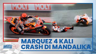 5 Momen Buruk Marc Marquez selama Gelaran MotoGP Mandalika: Diserang Hoaks hingga Crash Berkali-kali