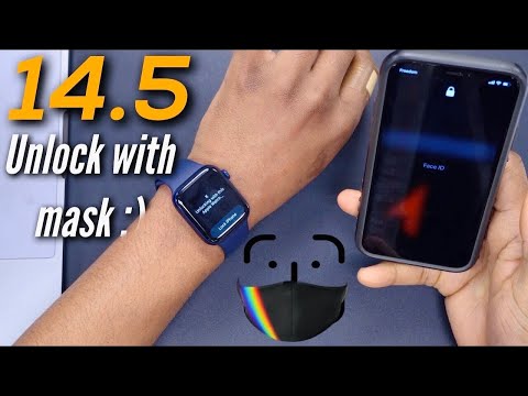 Unlock iPhone with Face Mask on using Apple Watch on iOS 14.5 & watchOS 7.4! Face ID with a Mask Set