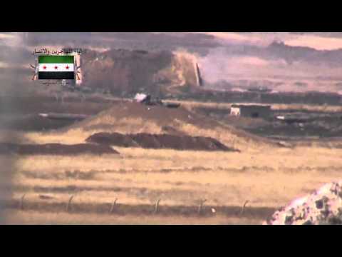 استهداف دبابة لقوات النظام بصاروخ تاو من قبل الجبهة الجنوبية في الثعلة في محافظة السويداء