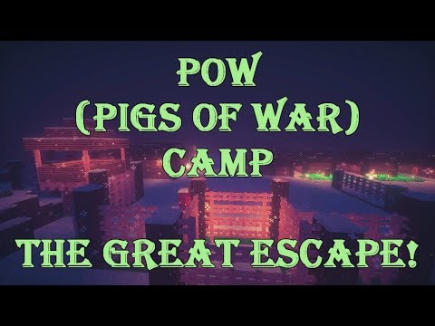 POW (Pigs of War) Camp - The Great Escape! Minecraft Action Thriller Movie Machinima