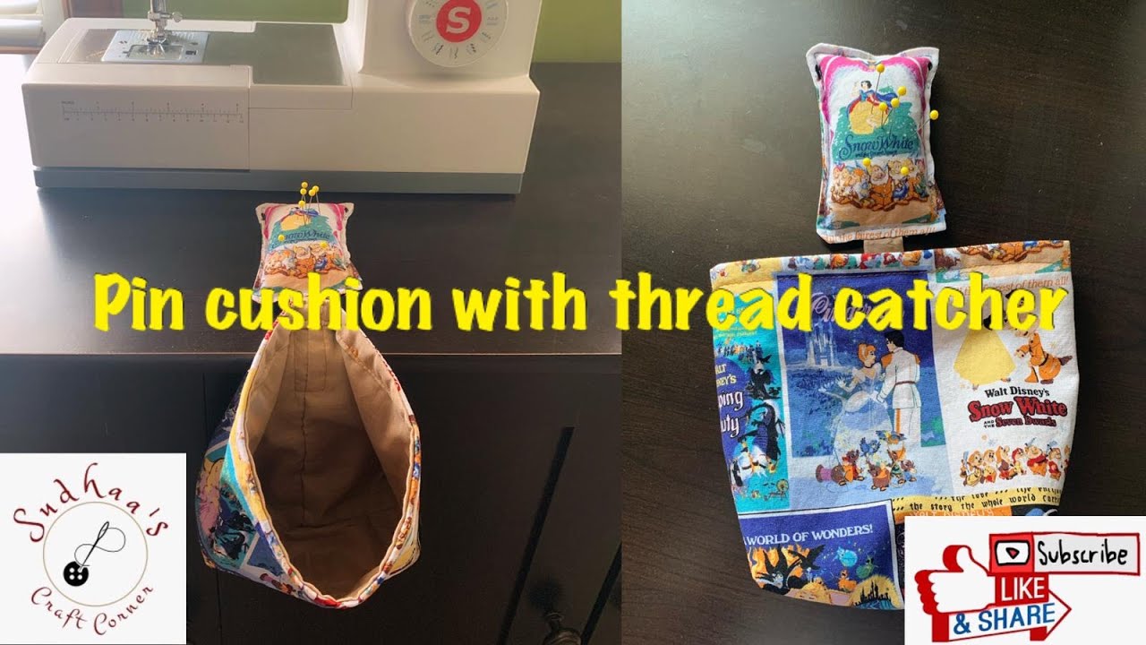 Pin Cushion with Thread catcher - DIY tutorial