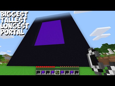 MrGnome - What if LIGHT BIGGEST and TALLEST and LONGEST nether PORTAL in Minecraft ? LARGE HELL !