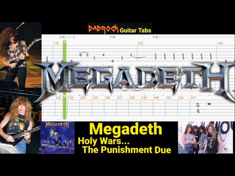 Holy Wars... The Punishment Due - Megadeth - Guitar + Bass TABS Lesson
