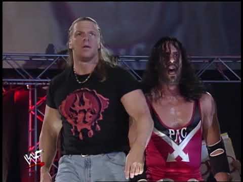 Triple H returns and saves X-Pac, audience erupts, total pandemonium (1998)