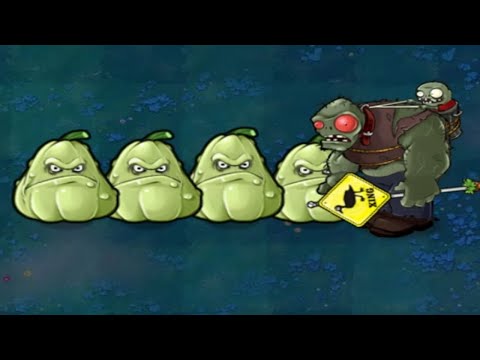 4 Squashes vs 1 Giga Gargantuar Fight // Plants vs Zombies