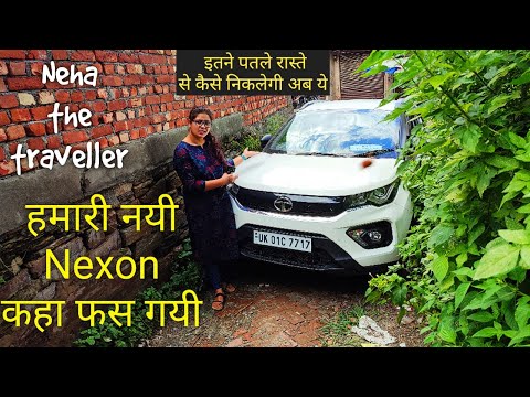 Our Nexon Stuck in a very narrow road | क्या  Tata Nexon इतने पतले रास्ते से निकल जायेगी lets See.