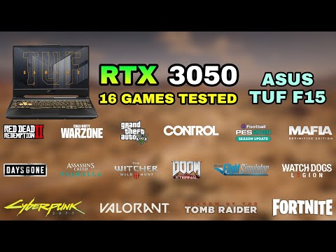 RTX 3050 Laptop + i5-11400H | Test in 16 Games in 2021 - ASUS TUF Gaming F15