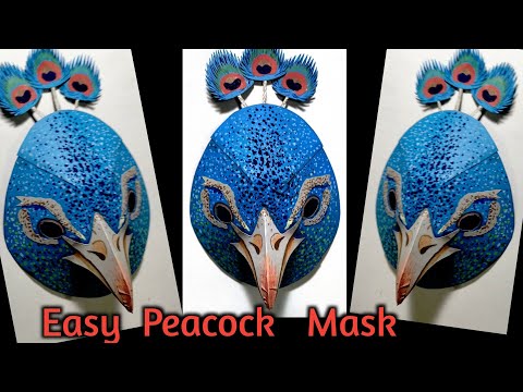 Peacock Mask Making with Paper. Bird Mask. Peacock Craft. Art Activity. #peacockmask #ckartdesign