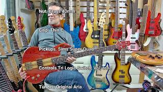 Video thumbnail for BASS DEMO: Aria Pro II SB700 Sims Loaded Mod. by Bass Japan Direct