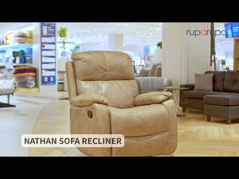 Gambar Informa Nathan Sofa Recliner Fabric 1 Seater - Cokelat