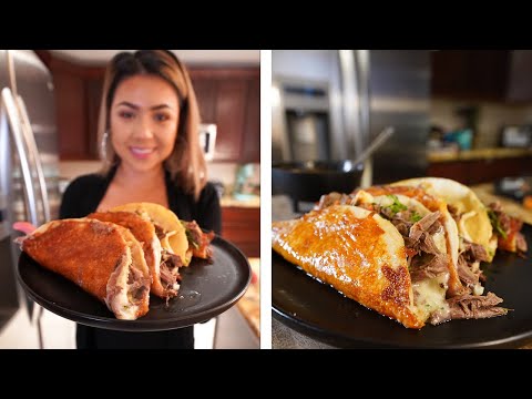 CHEESY SHREDDED BEEF QUESA TACOS