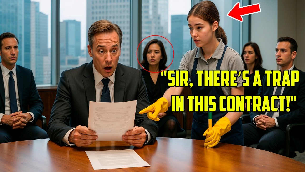 “Sir, There’s a Trap in This Contract,” Said the Janitor to the CEO — Turns Out She Was Right…