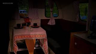 ☔ Relaxing Sounds of Rain Falling on the Roof and Window of an Old Camper to Help You Sleep & Relax