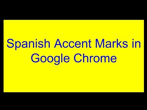 Spanish Accent Marks in Chrome (Chromebook) - YouTube