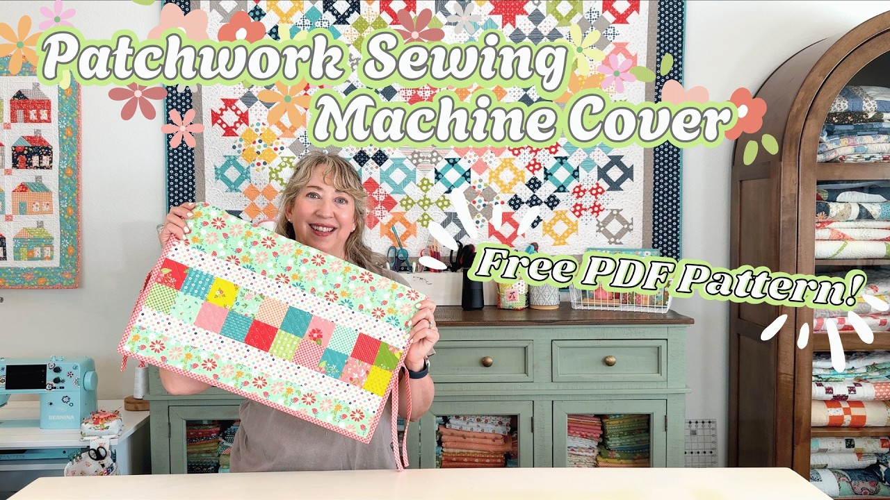 Patchwork Sewing Machine Cover & Other Sewing Related Small Projects | Free PDF Pattern