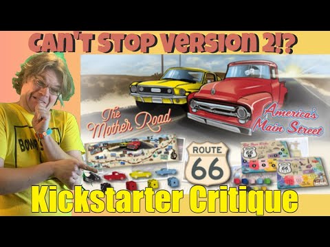 Route 66 The Mother Road, Sid Sackson; America's Main Street - Kickstarter Critique