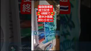 #国旗損壊罪 成立記念！カラフル習字で#夏休みの宿題 #工作 を1時間で終わらせ🇹🇭！#親日 #反日 #抗日 #日本人 #恥の多い生涯 。