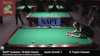 Janet Atwell vs Taylor Hansen - NAPT 2016 Summer 10-Ball Classic