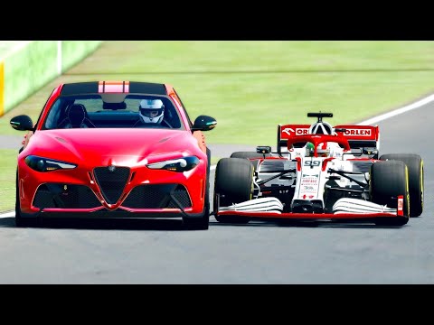 Alfa Romeo F1 2021 vs Alfa Romeo Giulia GTAm at Imola GP
