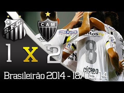 Santos 1 x 2 Atlético-MG - Gol - Brasileirão 2014
