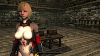 SKYRIM SPECIAL EDITION MODS KASUMI'S RED AND WHITE NINJA SUIT