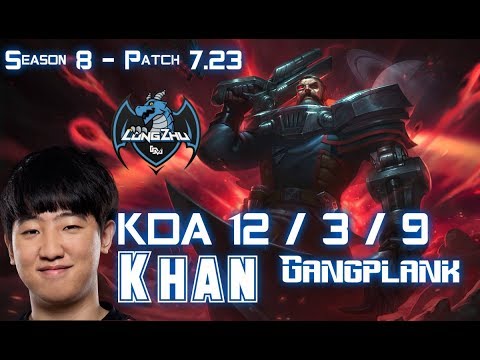 LZ Khan GANGPLANK vs FIORA Top - Patch 7.23 KR Ranked