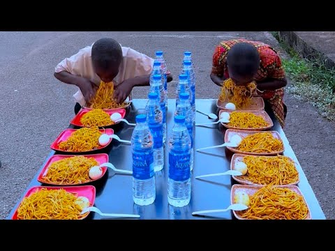 SPAGHETTI & EGG EATING COMPETITION | Pls subscribe to my channel