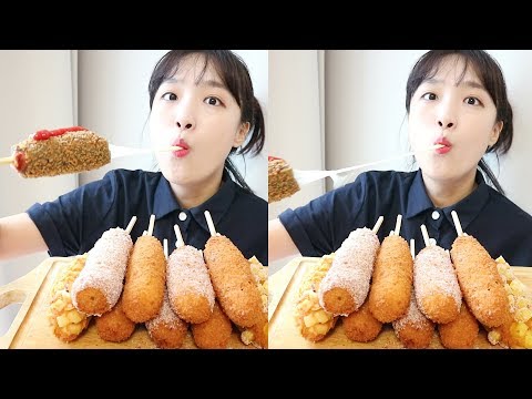 명랑핫도그 전메뉴 먹방 _ 초창기 영상처럼 말 없이 먹어보기💖100만 너도 기념 :D 명랑핫도그 전메뉴 먹방 _ 초창기 영상처럼 말 없이 먹어보기💖100만 너도 기념 :D