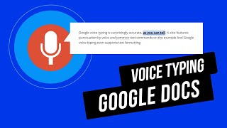 How to Voice Type in Google Docs | Speech to Text in Google Docs