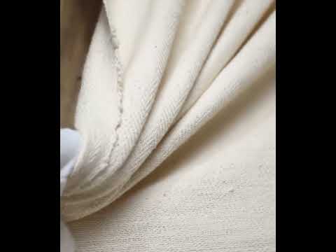 Herringbone Cream 280 GSM Khadi Cotton Handwoven Fabric — video