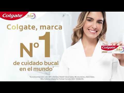 thumbnail video image 2 of Pasta Dental Colgate Total Original Mint Prevención Activa Anticaries 2x125 ml, 2 of 6