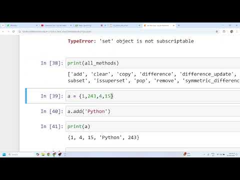 Python Tutorial Day 6 Set Data Types With All Methods Practical Code Explanation