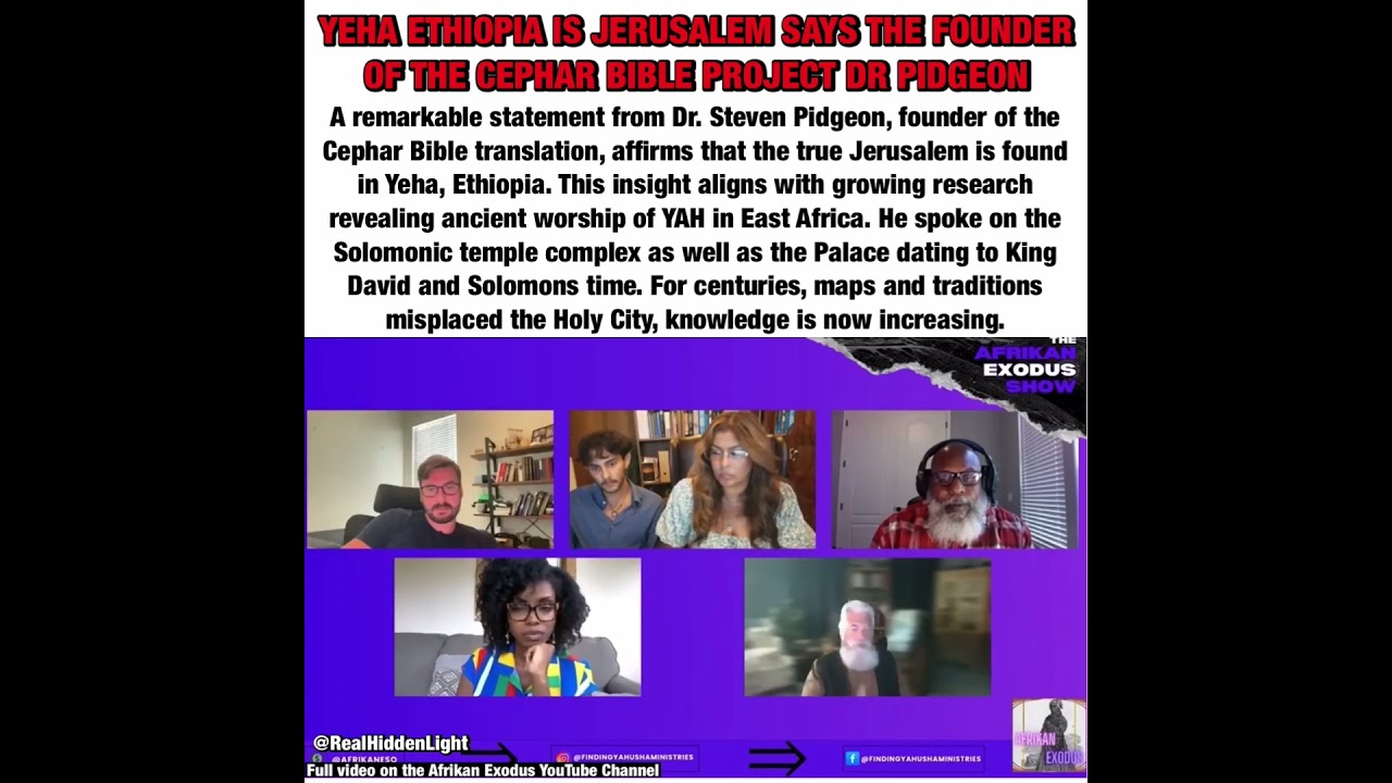 Yeha Ethiopia is Jerusalem Says Dr Stephen Pidgeon Founder Of Cephar