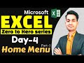 Day 4 Microsoft Excel Full Course Series Home Menu Tab In Excel Part 1 Hindi