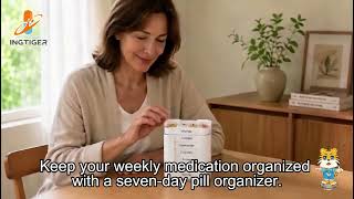 28-Compartment Weekly Pill Organizer | 7 Days, 4 Compartments per Day