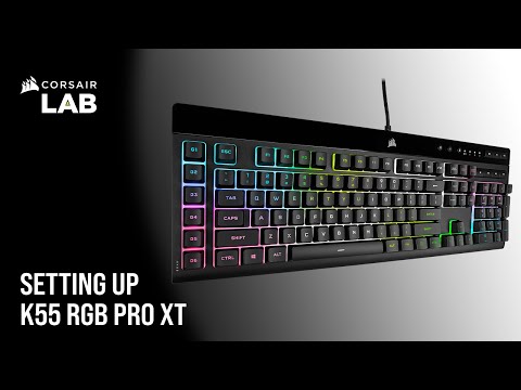 Žaidimų klaviatūra Corsair K55 RGB Pro XT su RGB pašvietimu, ENG išdėstymas video